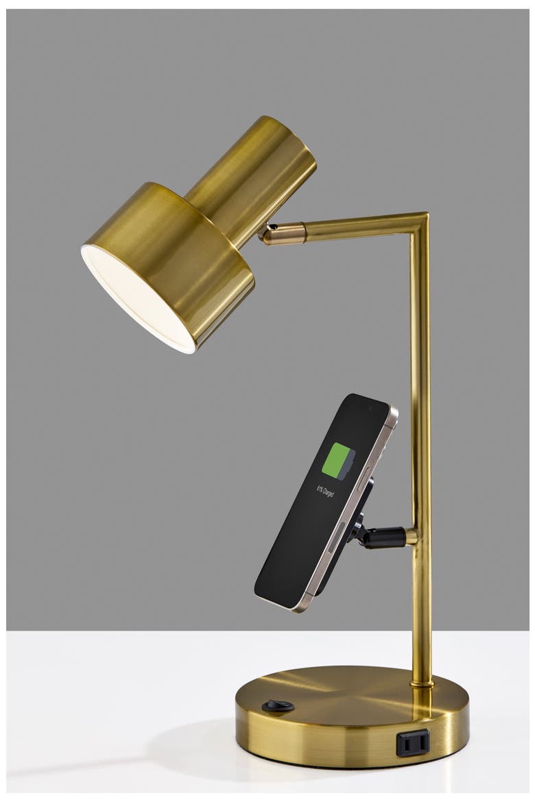 Rowe Supercharger LED Desk Lamp, Alternate, color, ANTIQUE BRASS