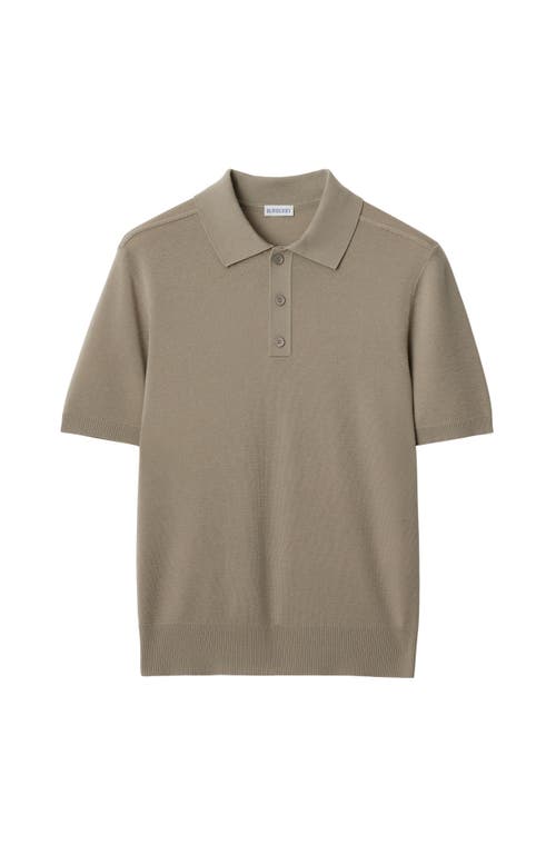 Burberry B Crest-embroidered Polo Shirt In Quill