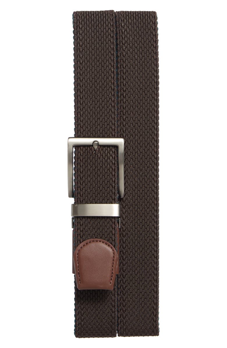 Callaway Golf<sup>®</sup> Mark n David Woven Elastic Belt, Main, color, Dark Brown/Teal