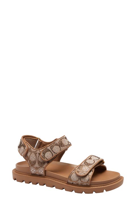 Brynn Crystal Signature Canvas Sandal (Women)