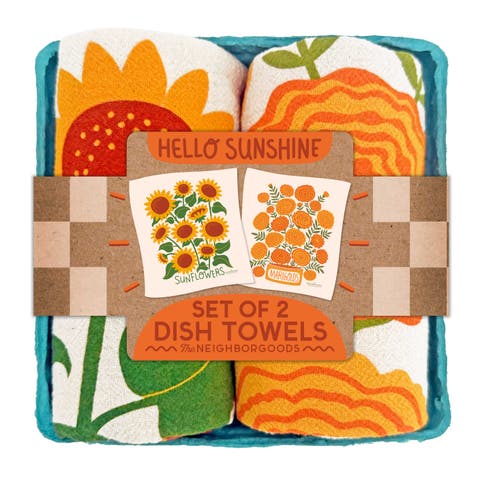 HELLO SUNSHINE - Dish Towel Set of 2