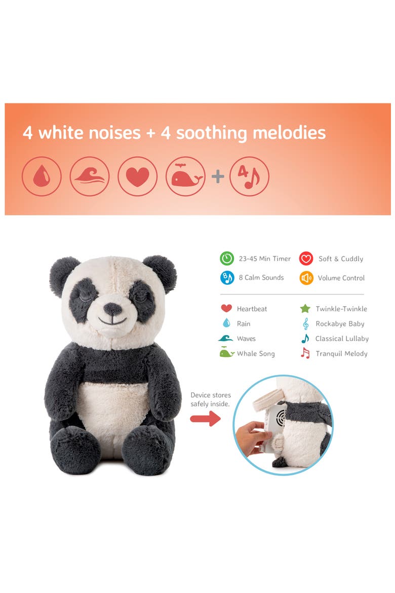 Peaceful Panda Soothing Sound Machine, Alternate, color, WHITE/ GREY
