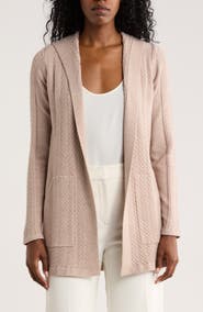 CYRUS Cable Knit Hooded Cardigan
