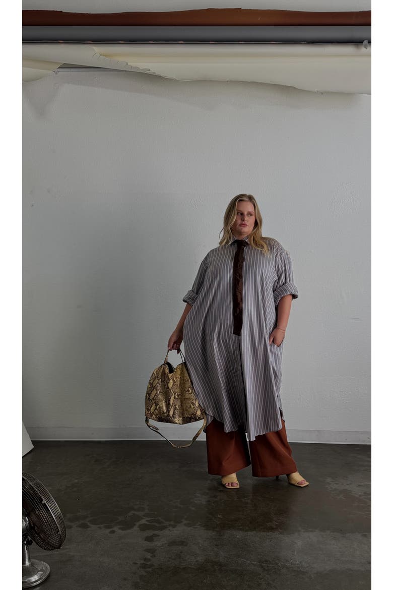 Mia Oversized Shirt Dress, Alternate, color, Light Blue