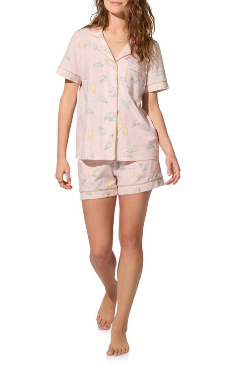 Print Jersey Short Pajamas (Regular & Plus)