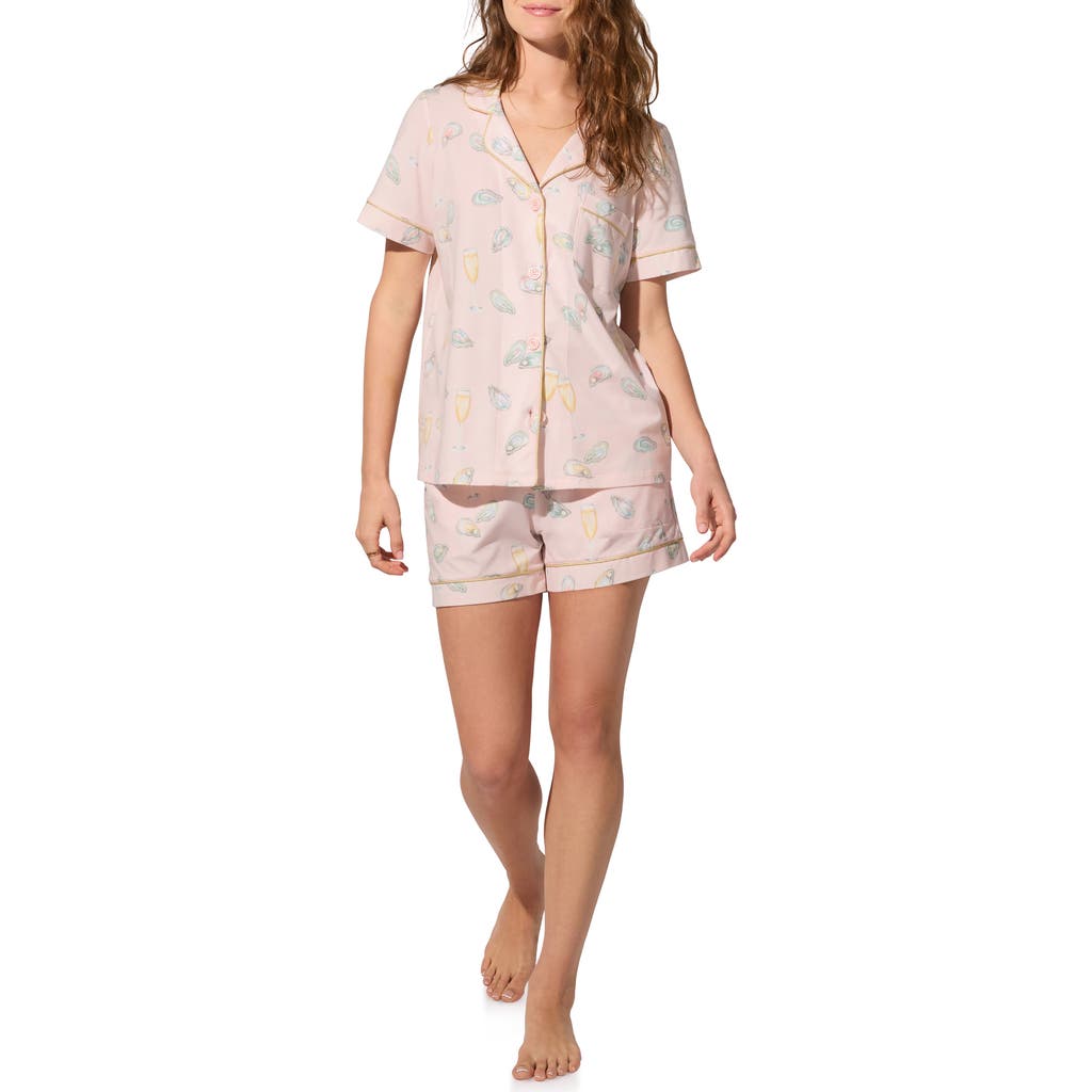 Bedhead Pajamas Print Jersey Short Pajamas In Pink