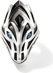 John Hardy Naga Ring, Sterling Silver, Blue Sapphire