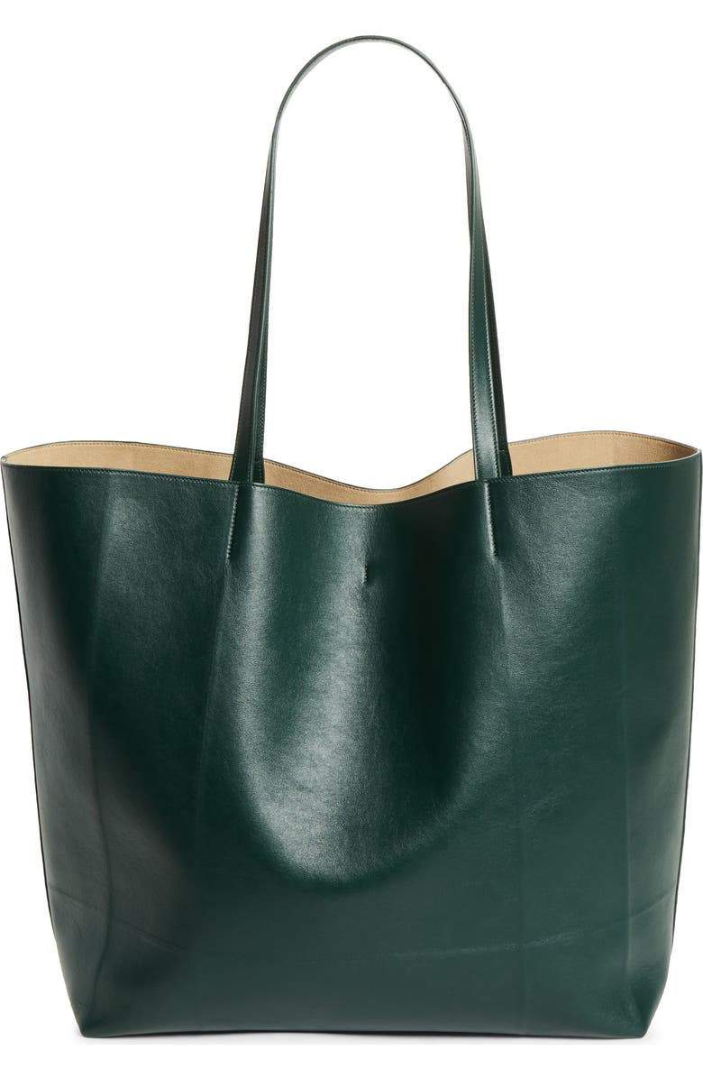 TOTEME Roam Leather Tote, Alternate, color, Dark Green