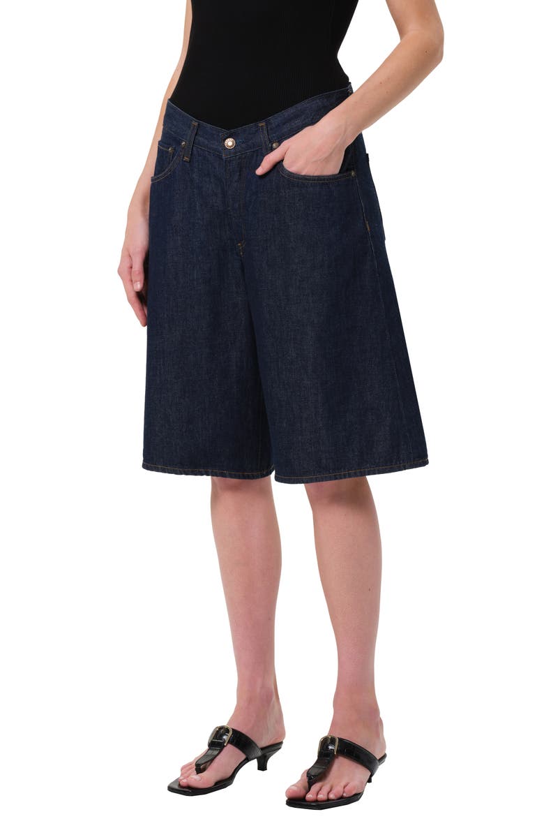 AGOLDE V-Waist Long Baggy Denim Shorts, Alternate, color,