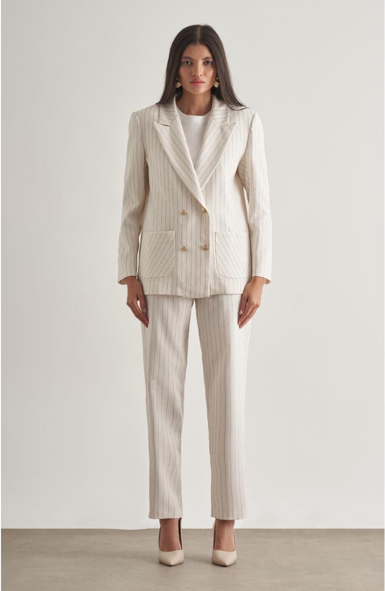 Mizalle Drawstring Summer Pants, Alternate, color, Ecru