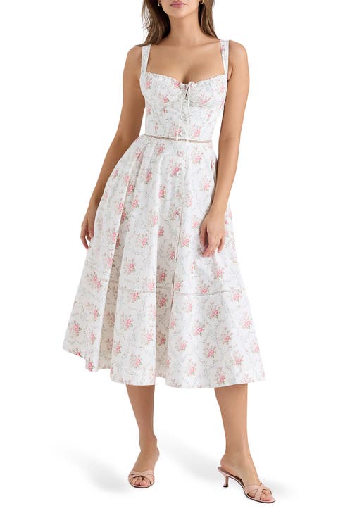 Chiarina Floral Print Midi Dress