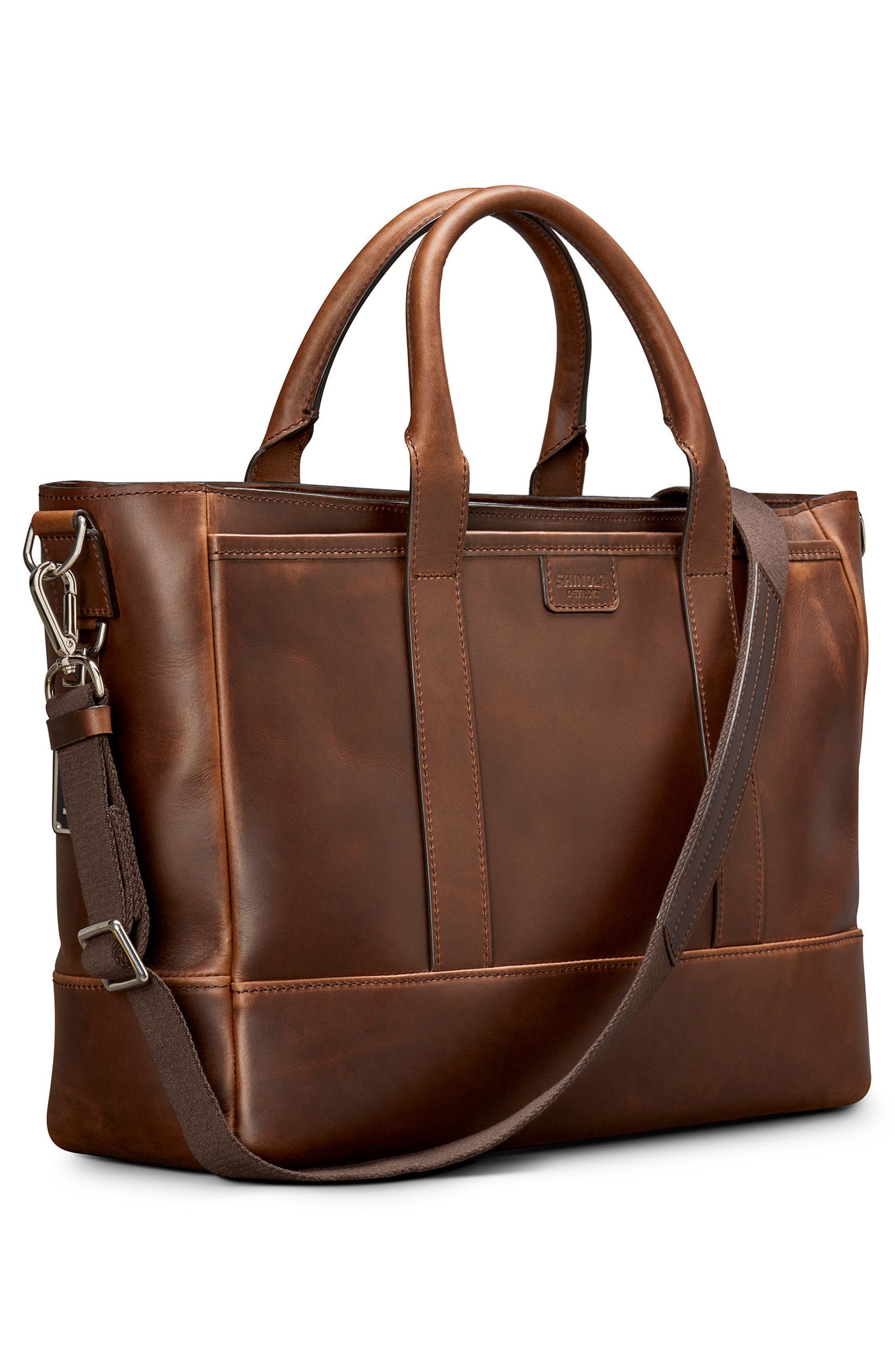 Shinola Navigator Leather Briefcase, Alternate, color, 