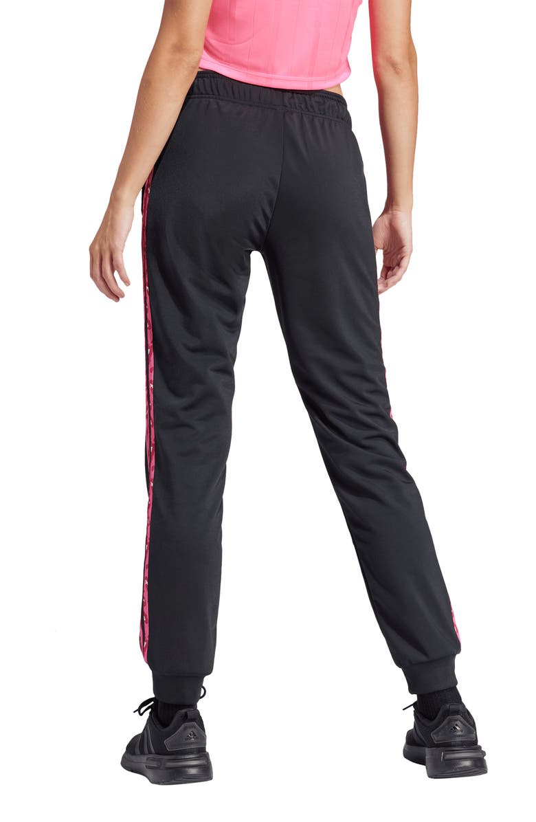 adidas Animal Print 3-Stripes Slim Tapered Track Pants, Alternate, color, 