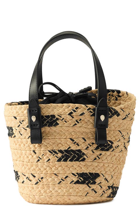Palmas Basket Woven Raffia Tote Bag