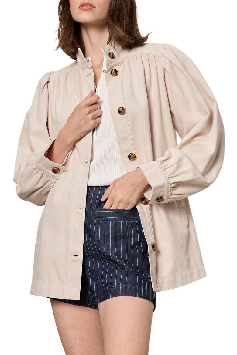 Carrie Cotton Canvas Jacket, Main, color, DARK OPAL WHITE