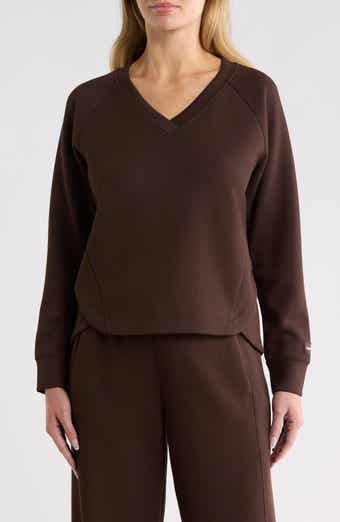 Tulip Hem V-Neck Pullover