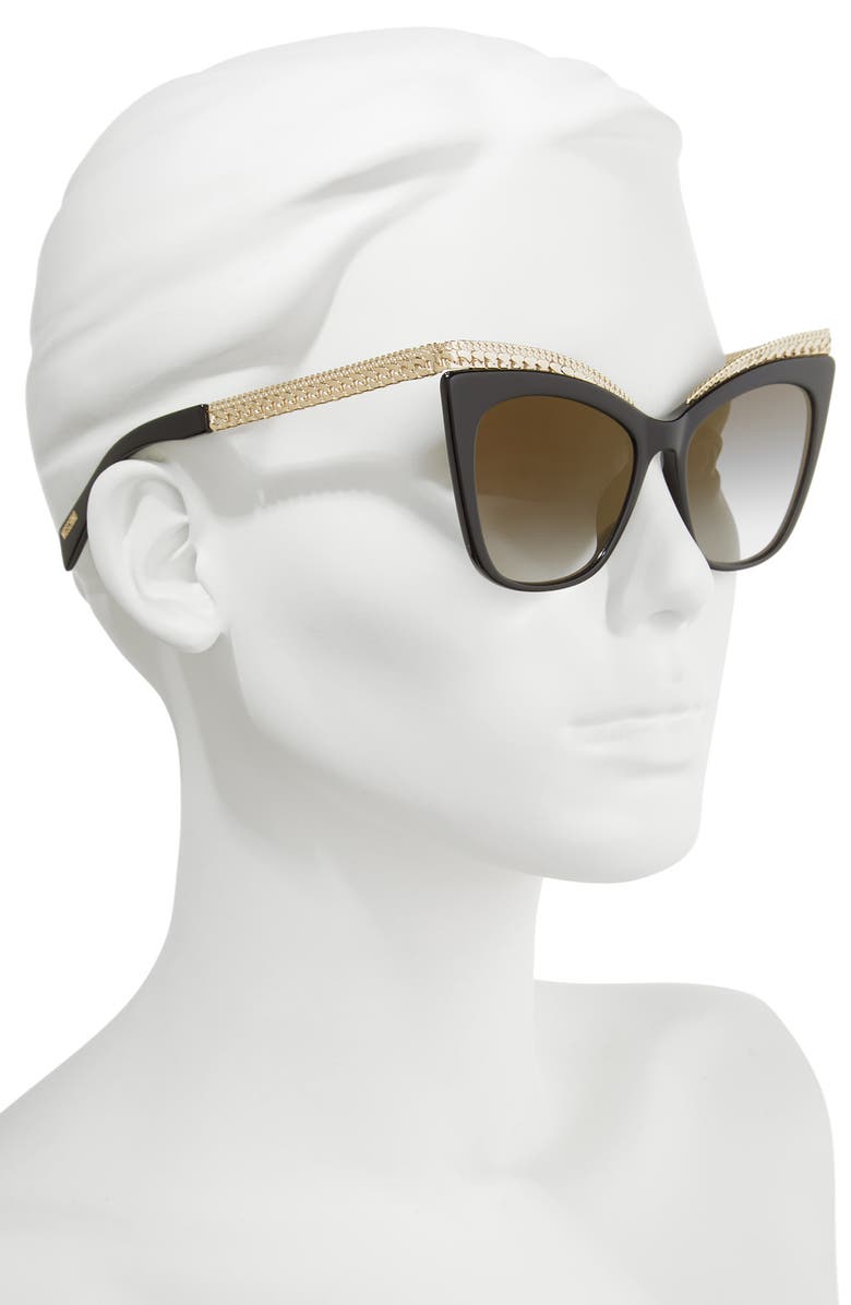 Moschino 52mm Cat's Eye Sunglasses, Alternate, color,