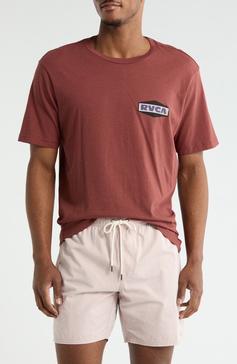 RVCA Ill Hexx Graphic T-Shirt, Main, color, Red Earth