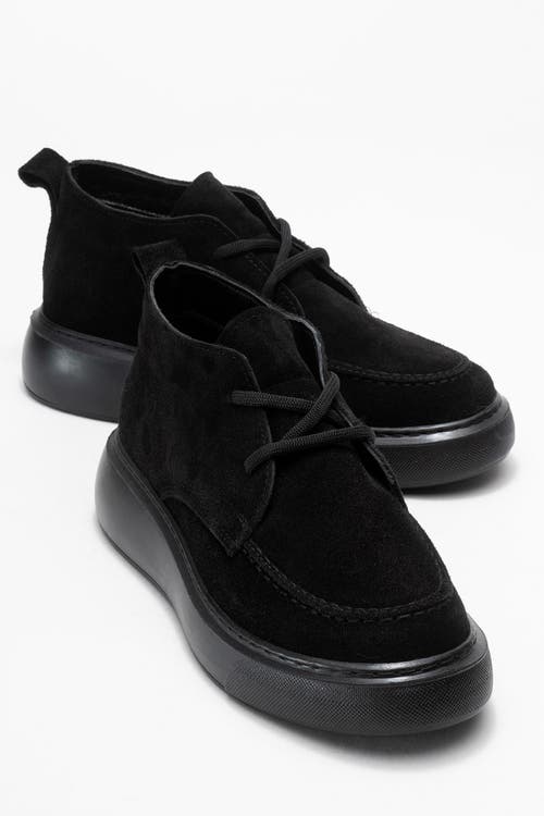 Forever & Always Shoes Lilya Leather Chukka Boot In Black
