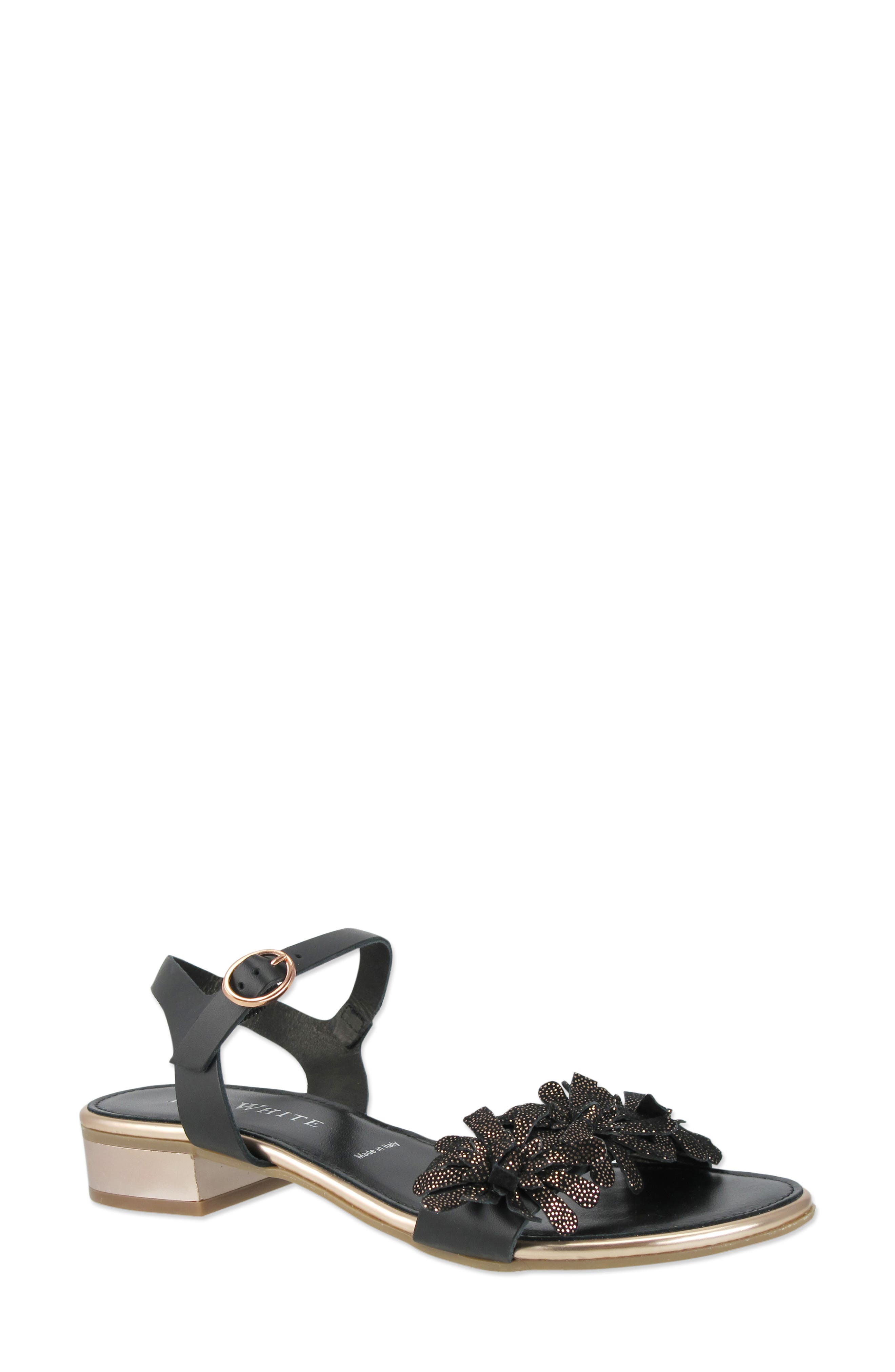 Virginia Block Heel Sandal, Main, color, ONYX/ROSE GOLD