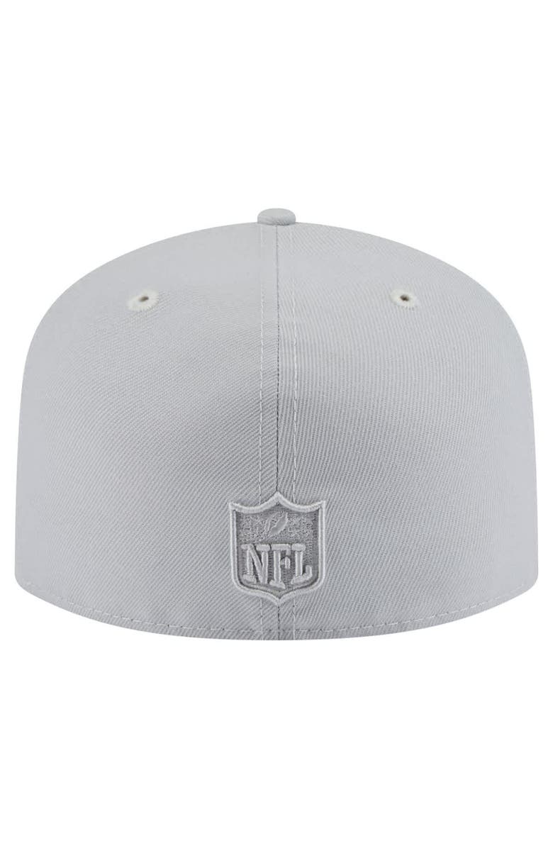 New Era Men's New Era Gray Las Vegas Raiders Color Pack A-Frame 59FIFTY Fitted Hat, Alternate, color, 