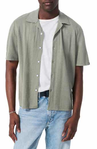 rag & bone Zuma Pointelle Short Sleeve Knit Camp Shirt