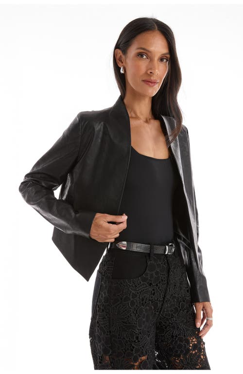 The Noli Shop Yasmin Leather Jacket In Black