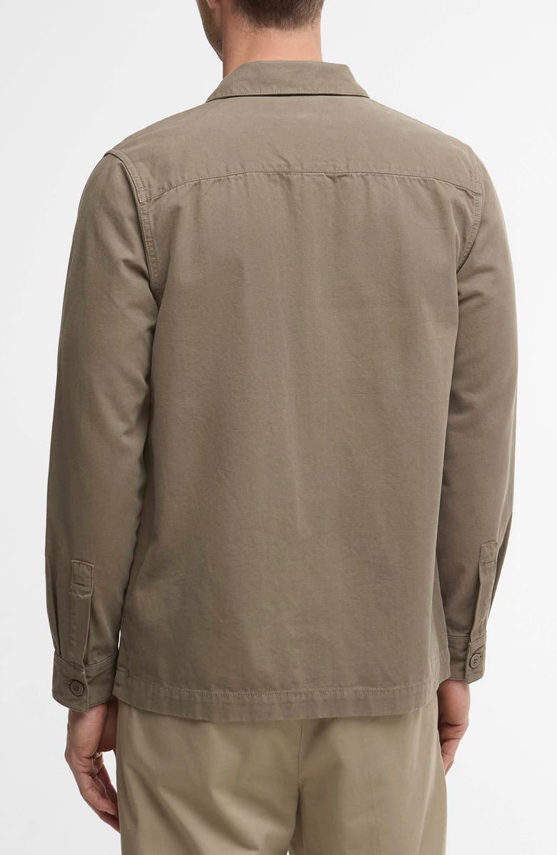 Barbour Washed Button-Up Overshirt, Alternate, color, Smokey Olive