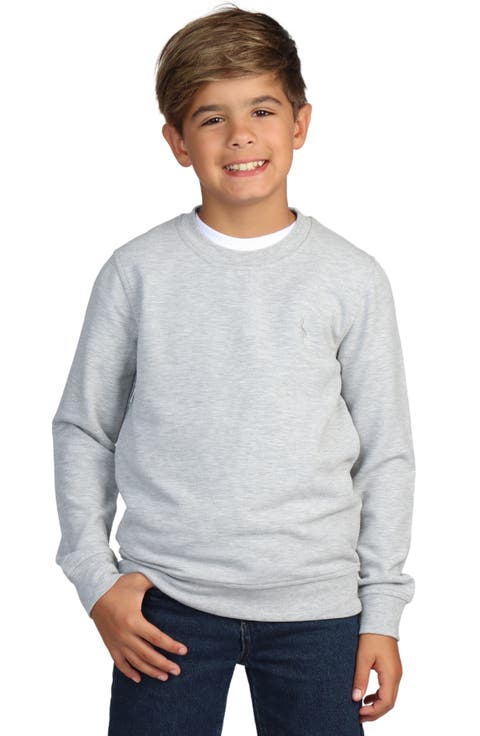 Kids' Sueded Fleece Crewneck Pullover (Big Kid)