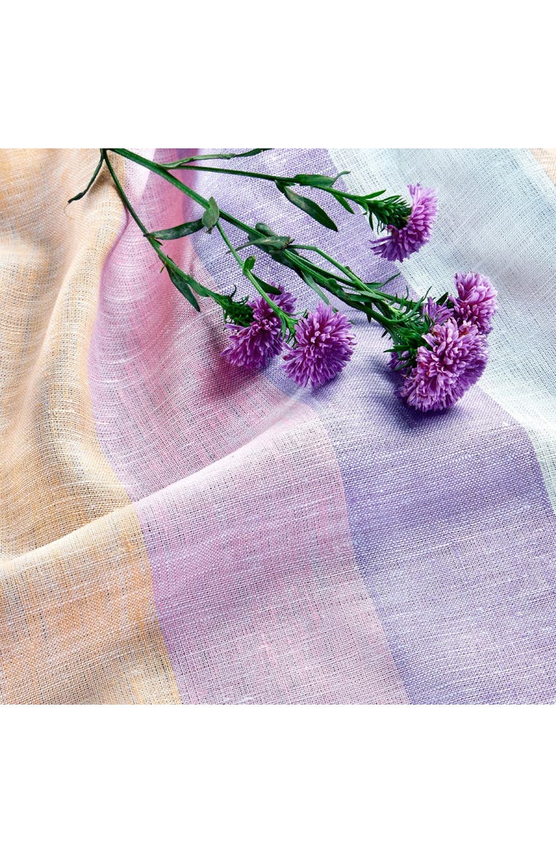 Solino Home Linen Table Throw - Gelato Stripe, 50 x 50, 52" x 52", Alternate, color, Gelato