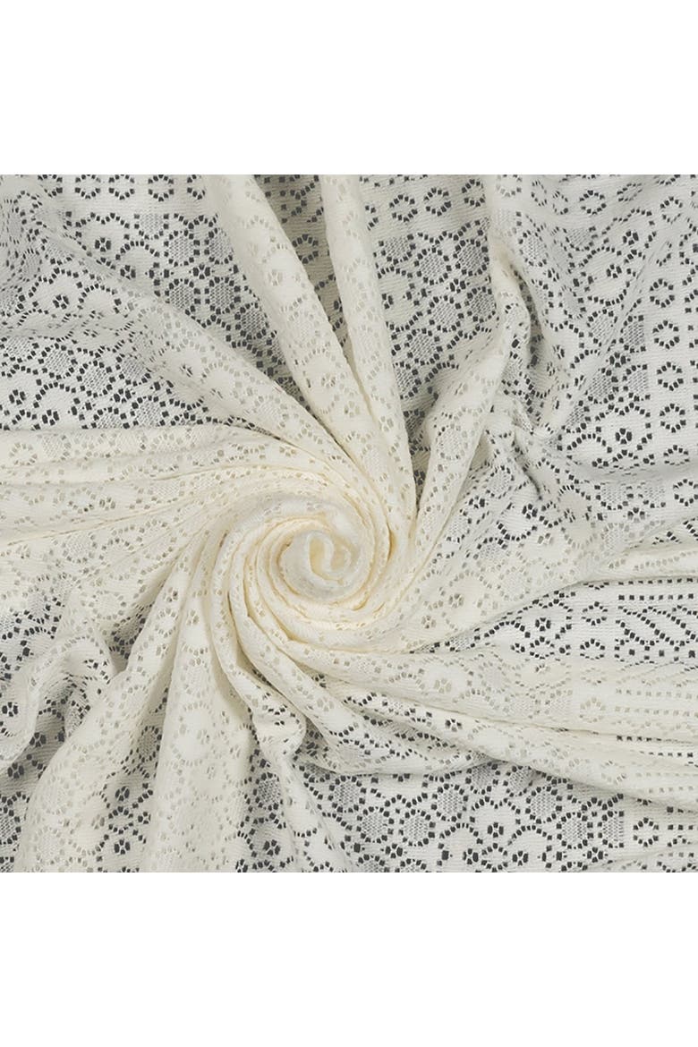 Southampton Home Lace Weave Baby Shawl, Alternate, color, Ivory