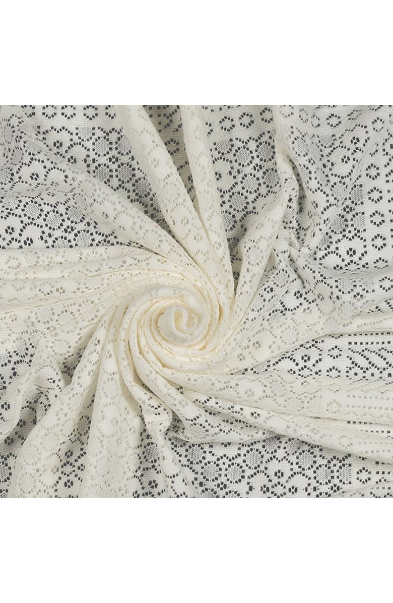 Prince of Scots Southampton Home Lace Weave Baby Shawl, Alternate, color, Ivory