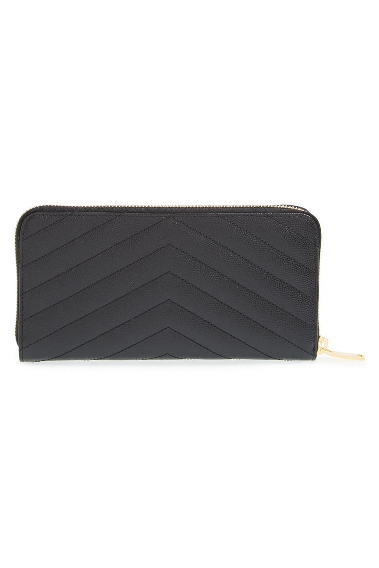 Monogram Quilted Leather Wallet, Alternate, color, 1000 NERO