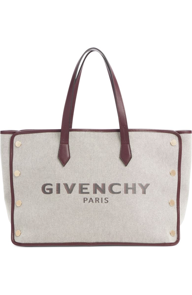 Givenchy Medium Canvas & Leather Shopper, Main, color,