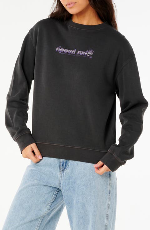 Neon Isles Cotton Graphic Sweatshirt