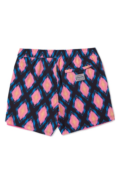 Party Pants Billy Ikat Sport Swim Trunks In Black