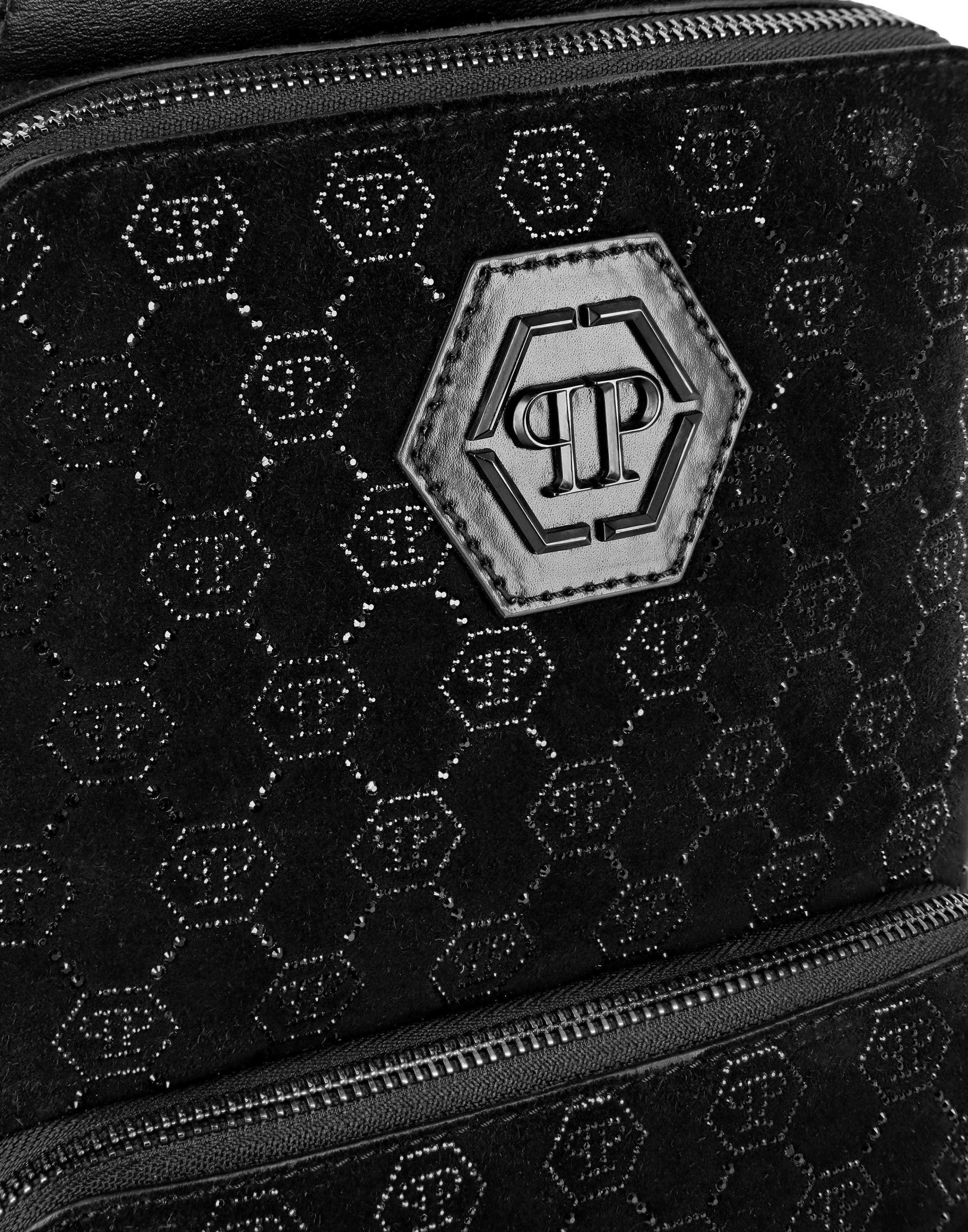 Cross Body Monogram Men, Alternate, color, black/black