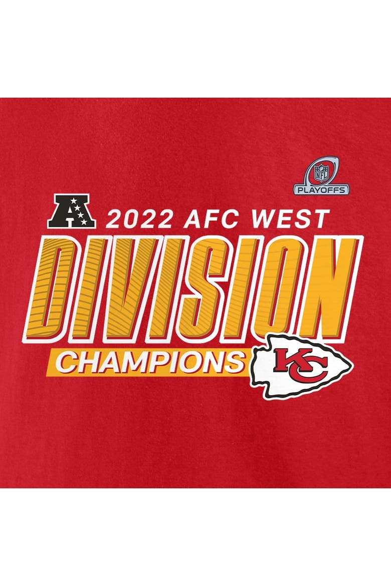 Men's Fanatics Branded Red Kansas City Chiefs 2022 AFC West Division Champions Big & Tall Divide & Conquer T-Shirt, Alternate, color, Red