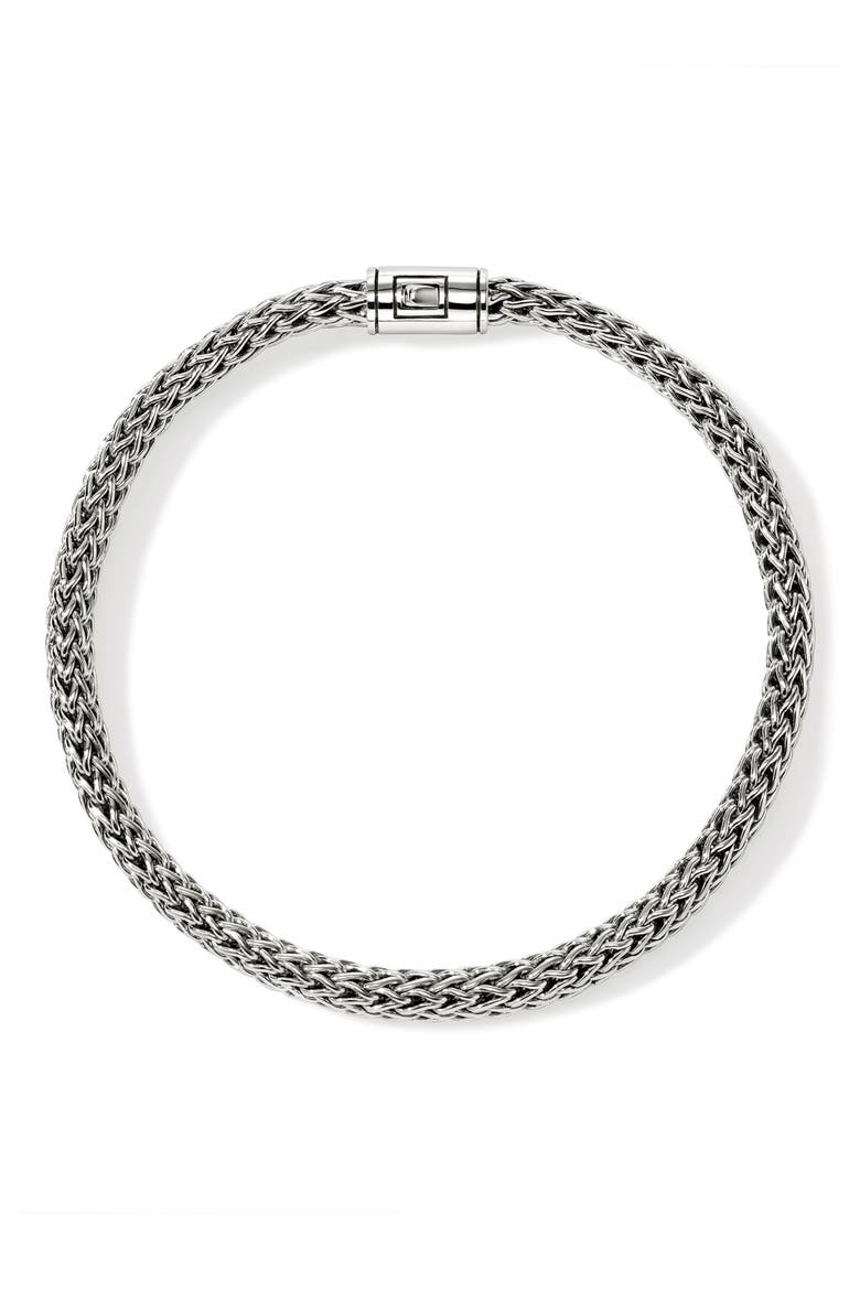 Icon Bracelet, 5mm, Alternate, color, SILVER