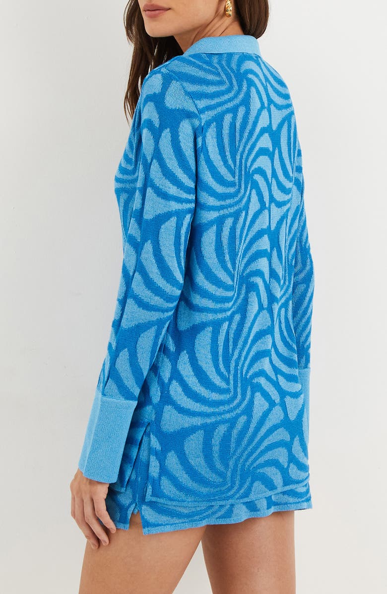 ViX Paula Hermanny Lara Textured Knit Button-Up Shirt, Alternate, color, 