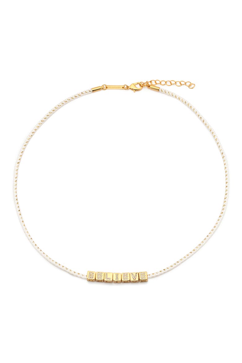 Bolder Believe Paracord Necklace, Main, color, WHITE