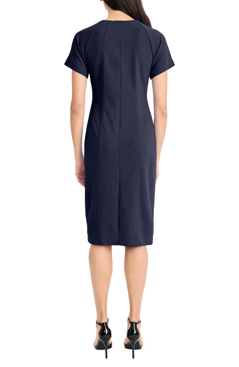 Maggy London Short Sleeve Sheath Dress, Alternate, color, Navy Blazer