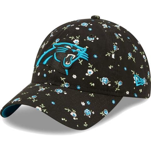 Women's New Era Black Carolina Panthers  Floral 9TWENTY Adjustable Hat