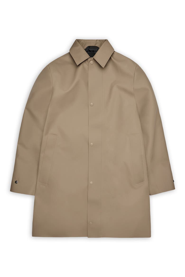 Nara Waterproof Longline Rain Jacket with Removable Hood, Alternate, color, BEIGE