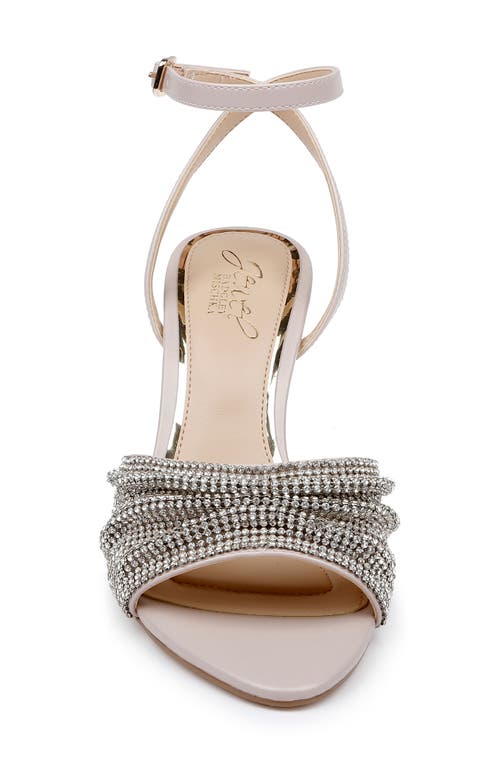 Jewel Badgley Mischka Huntley Ankle Strap Pointed Toe Sandal In Champagne