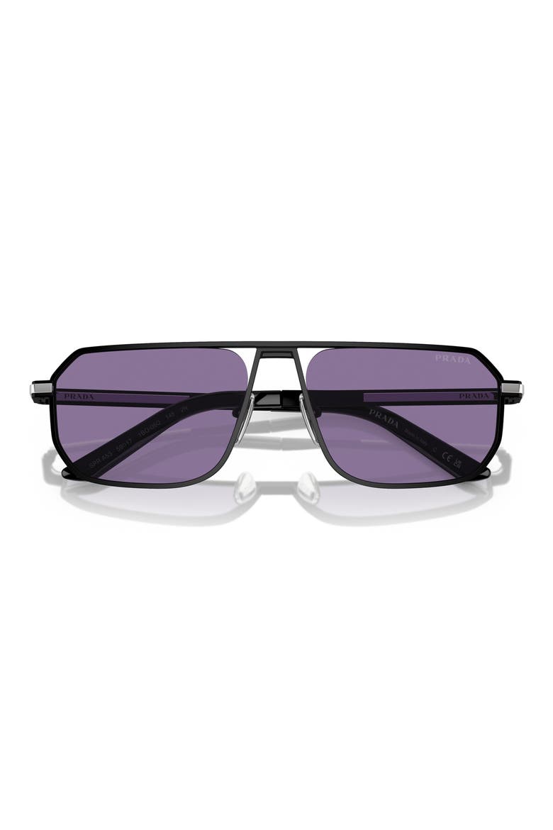 59mm Pillow Sunglasses, Alternate, color, MATTE BLACK