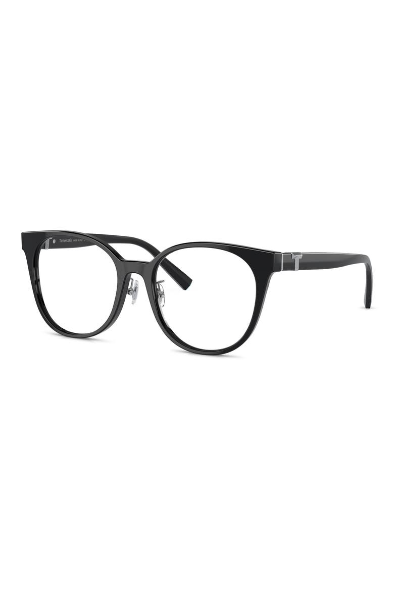 Phantos 53mm Round Optical Glasses, Alternate, color, BLACK