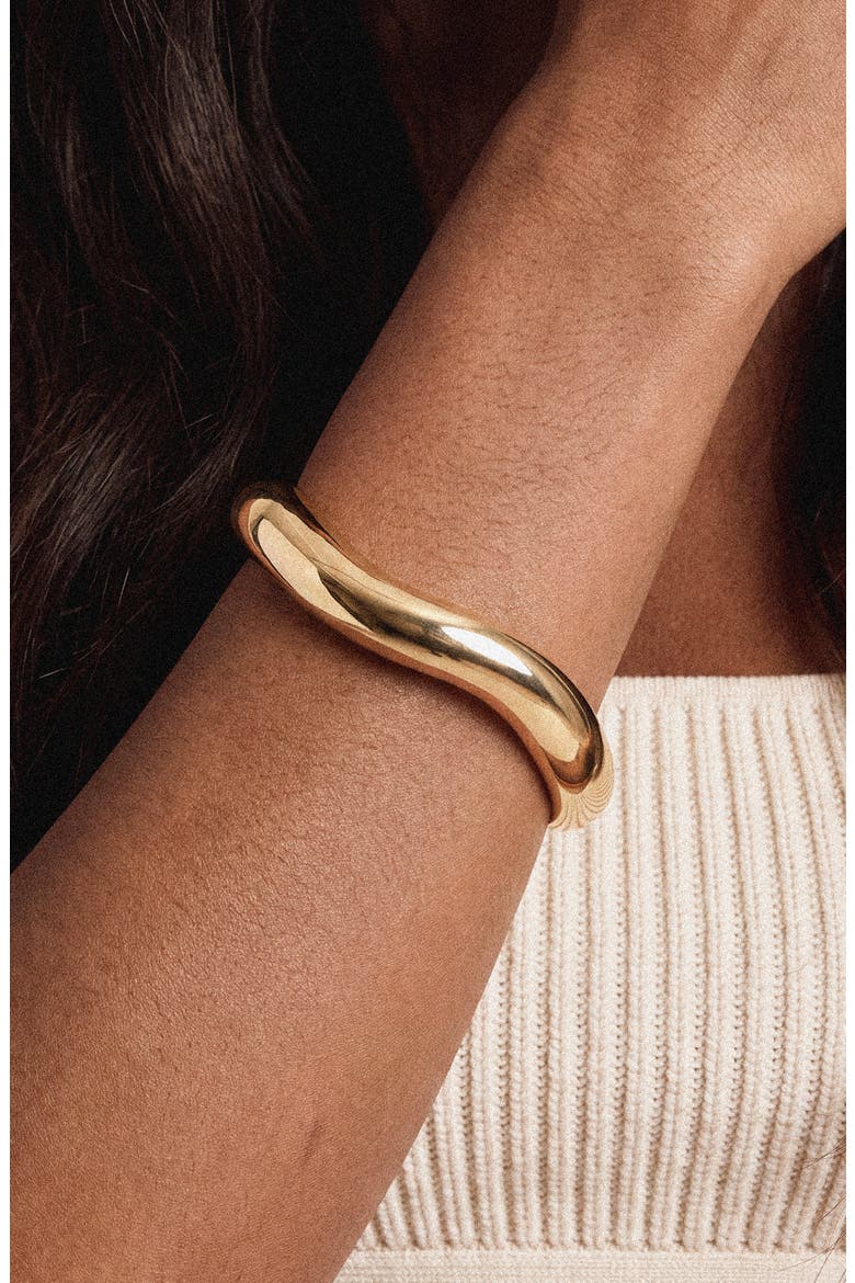 Modernist Wide Bangle, Alternate, color, GOLD