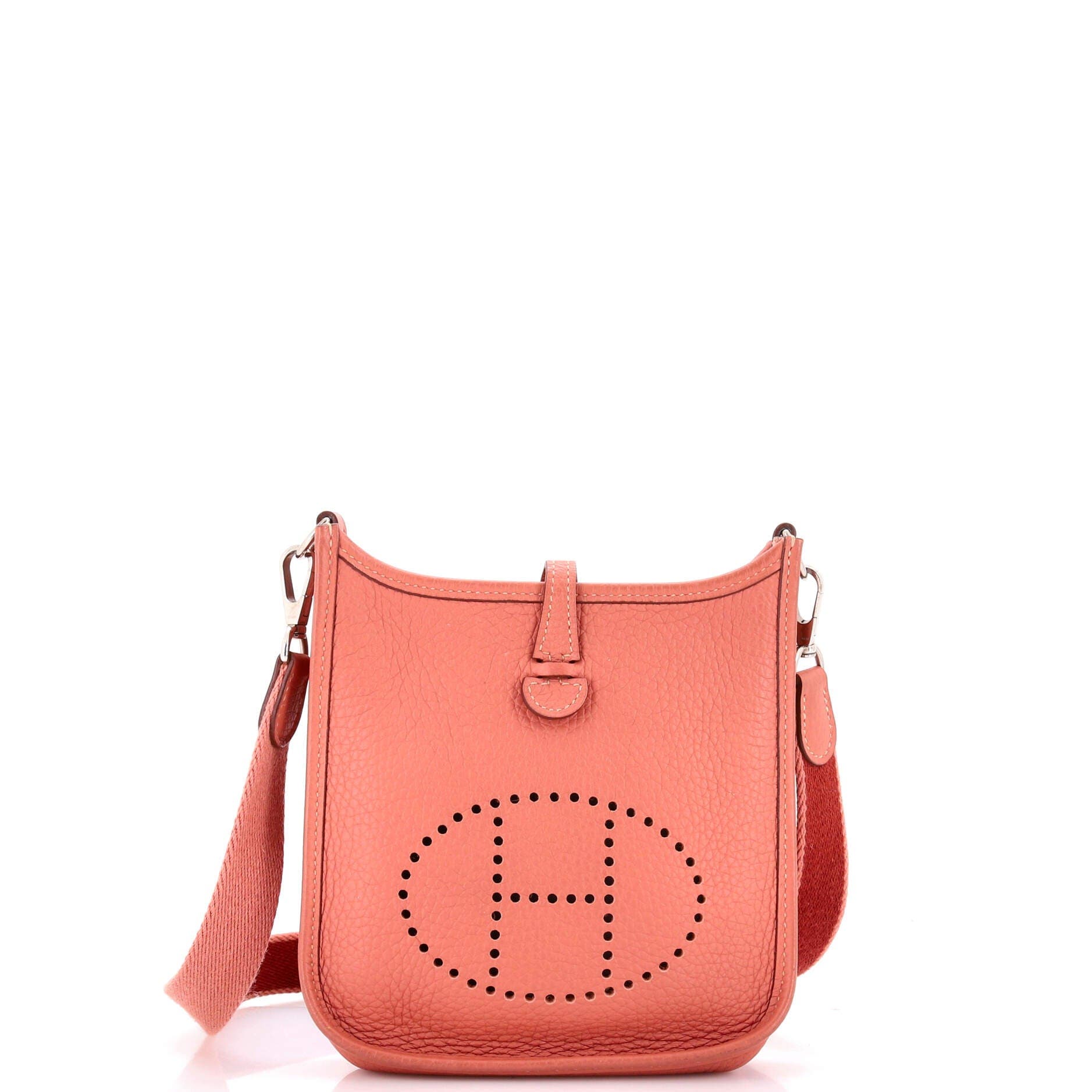 Pre-Owned Hermes Evelyne Bag Gen III Clemence TPM, Main, color, Rose Tea