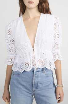 The Solstice Eyelet Cotton Top